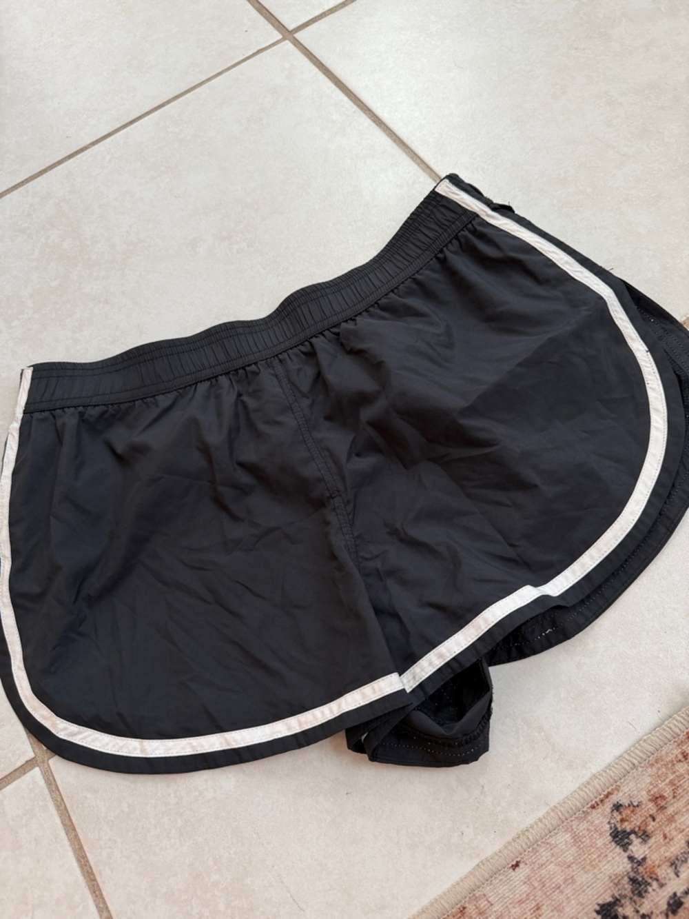FP Movement by Free People Black Athletic Shorts with White Trim